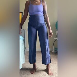 Shein crop pants navy blue